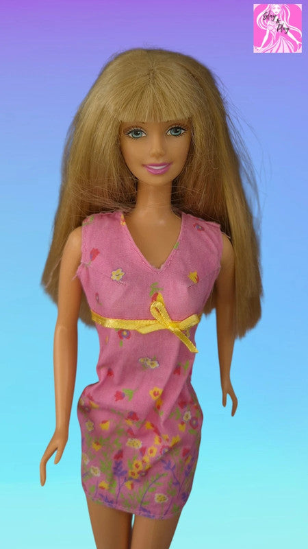 1999 Pretty Flowers Barbie | Pink Floral Dress | Vintage Springtime Doll