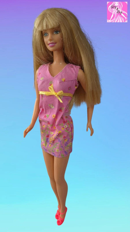1999 Pretty Flowers Barbie | Pink Floral Dress | Vintage Springtime Doll