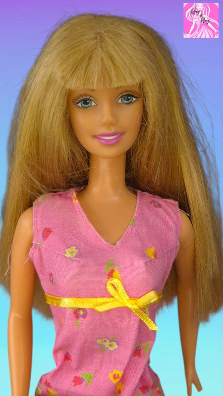 1999 Pretty Flowers Barbie | Pink Floral Dress | Vintage Springtime Doll