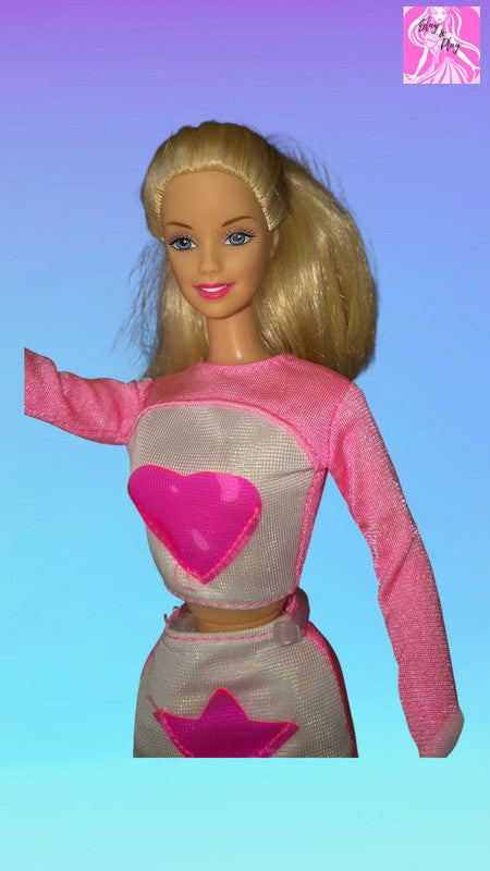 2000 Mattel Barbie Picture Pockets Barbie Neon Pink Outfit TLC