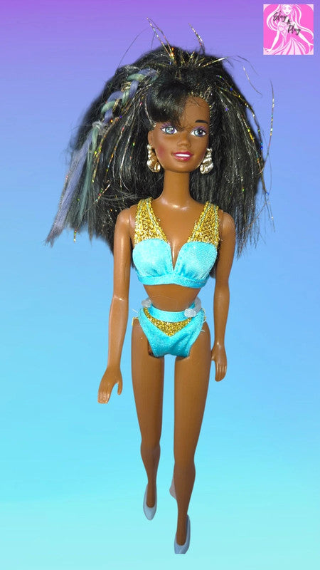 🌈✨ 1996 Colour Splash Christie | Magic Hair &amp; Swimwear Fun | 90s Pool Party Queen ✨🌈