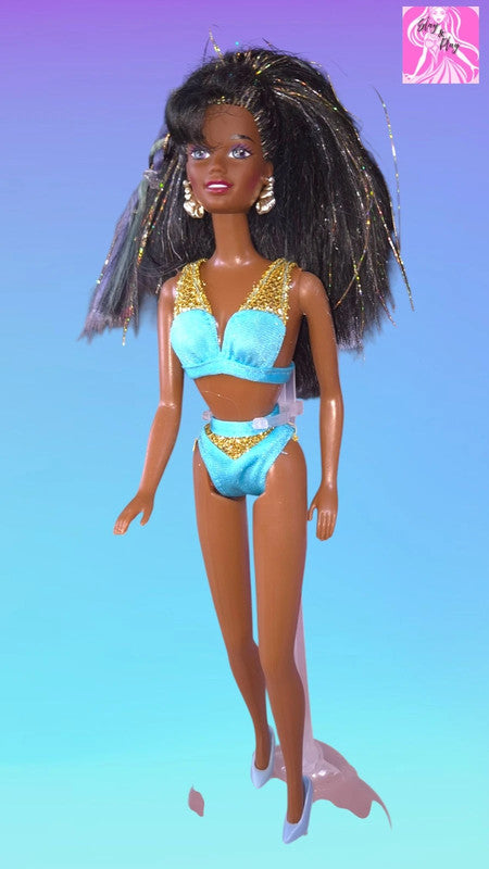 🌈✨ 1996 Colour Splash Christie | Magic Hair &amp; Swimwear Fun | 90s Pool Party Queen ✨🌈