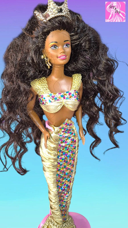 🧜‍♀️✨ 1995 Jewel Hair Mermaid Christie – Re-Rooted Beauty | Underwater Sparkle | Restored 90s Magic ✨🧜‍♀️