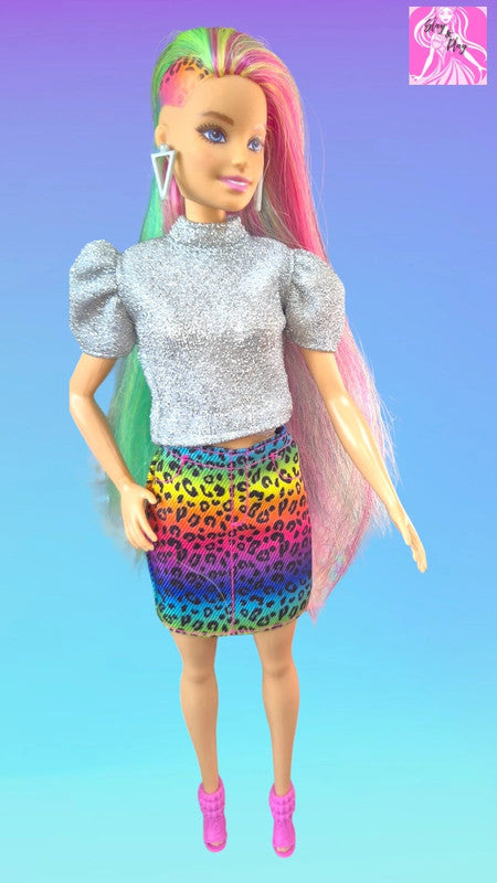 🐆🌈 Leopard Rainbow Hair Barbie | Wild Style & Colour Pop | Fierce Fashion Icon 🌈🐆