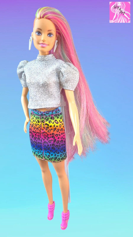 🐆🌈 Leopard Rainbow Hair Barbie | Wild Style & Colour Pop | Fierce Fashion Icon 🌈🐆