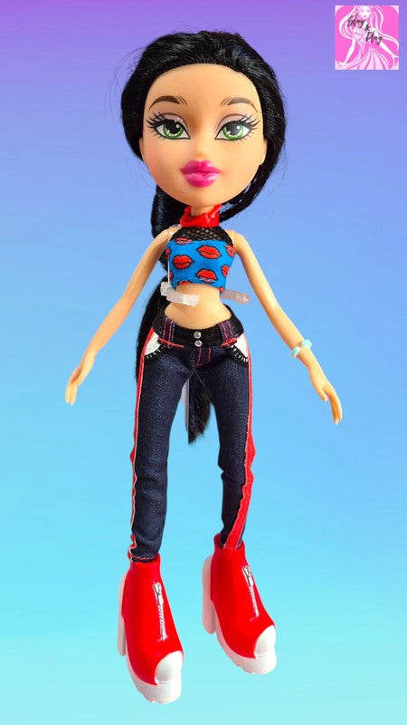 Bratz Doll - Jade in Kiss Print Crop Top & Red Boots
