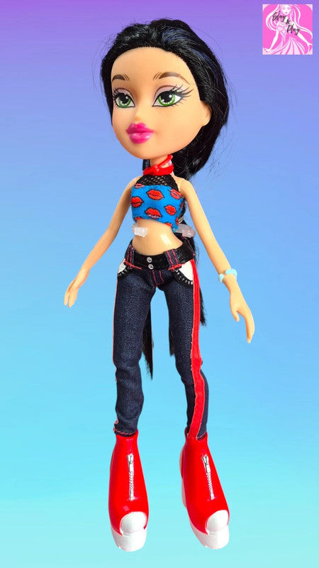 Bratz Doll - Jade in Kiss Print Crop Top & Red Boots