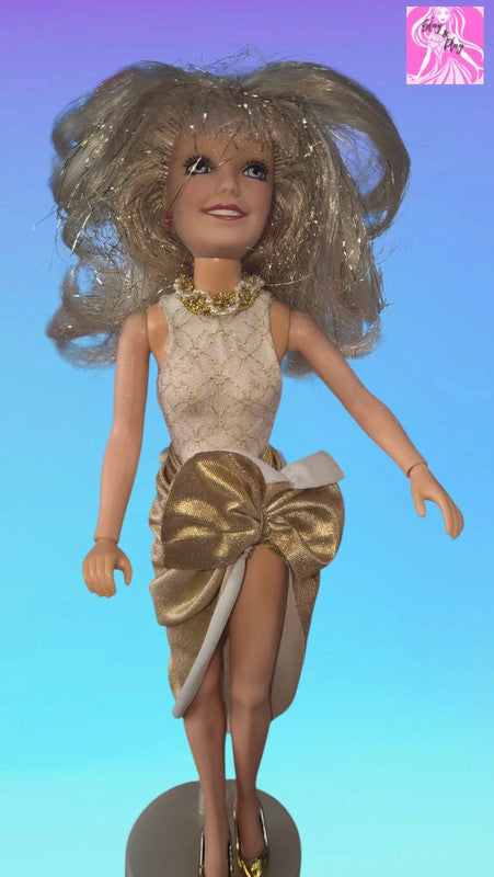 Vintage 1987 Hasbro Jem Glitter N Gold 12" Holograms Doll Sold As Seen