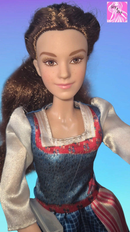 Disney Beauty and the Beast Belle Village Dress Emma Watson Doll Played With Condition