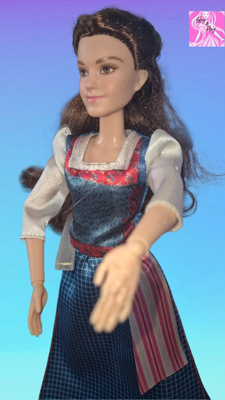 Disney Beauty and the Beast Belle Village Dress Emma Watson Doll Played With Condition