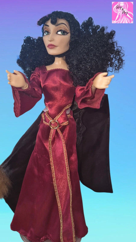 Disney Mother Gothel & Rapunzel 12" Doll Set 1st Edition Played With Condition