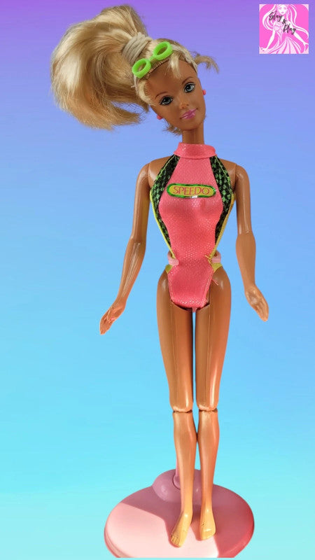 1991 Flip 'N Dive Barbie - Vintage Swimming Champion - Excellent Condition