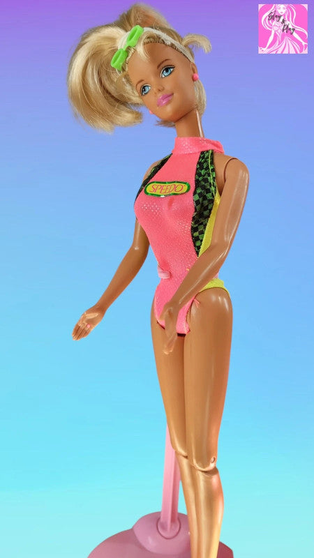 1991 Flip 'N Dive Barbie - Vintage Swimming Champion - Excellent Condition