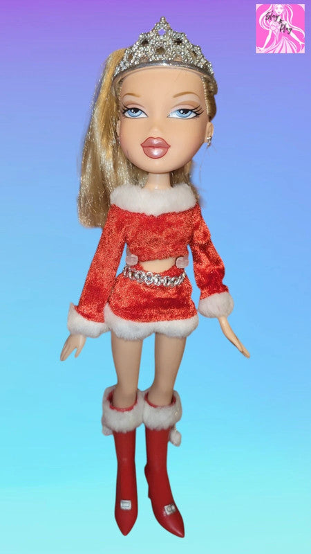 Bratz Cloe Doll Christmas Holiday Red Santa Dress