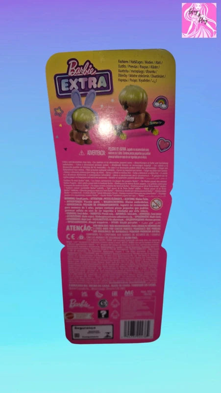 Barbie Extra Purple Outfit Black Stars Green Bag Skateboard Pet