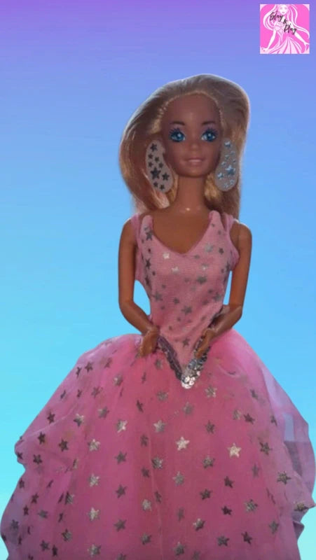 1988 Superstar Barbie | Vintage 80s Glam Doll | Pink Gown Fashion Icon